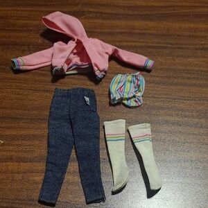 Barbie Pink Hoodie and Denim Set